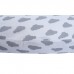 Подушка для беременных, размер 34 × 170 см, облака серый