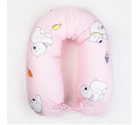 Подушка для беременных, 25х170 см, бязь, чехол на молнии, файбер, цвет розовый МИКС