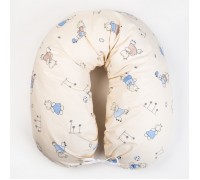 Подушка для беременных, 23х185 см, бязь, чехол на молнии, ППС, цвет бежевый МИКС