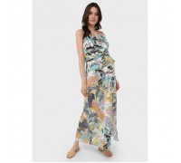 Атласное платье-сарафан для беременных и кормления «Флора», размер 44, цвет жёлтый