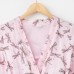 Комплект для беременных и кормящих (сорочка, халат) цвет розовый, принт МИКС, размер 54