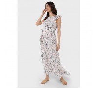 Длинное платье для беременных и кормления «Амина», размер 48, цвет белый